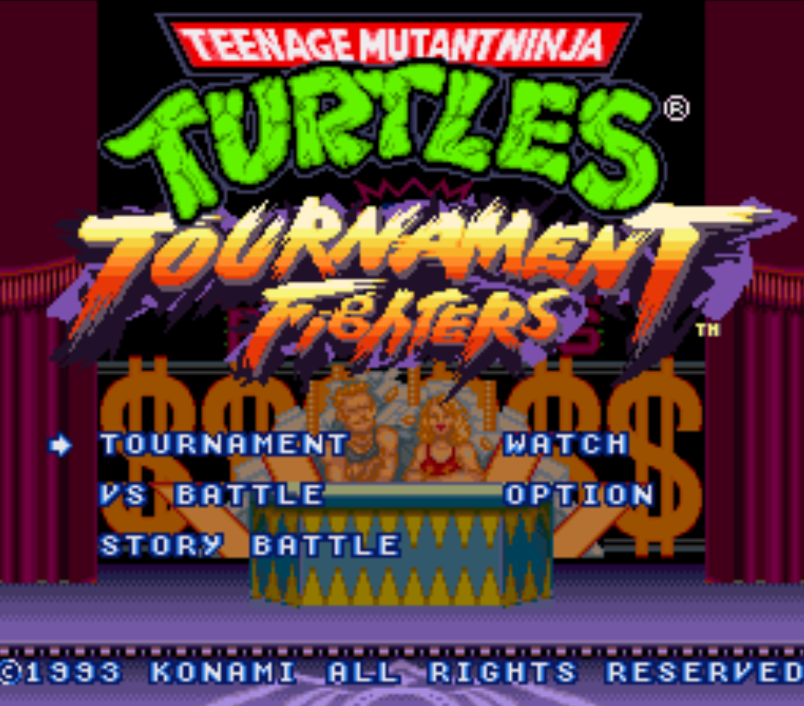 TMNT Tournament Fighters Title Screen